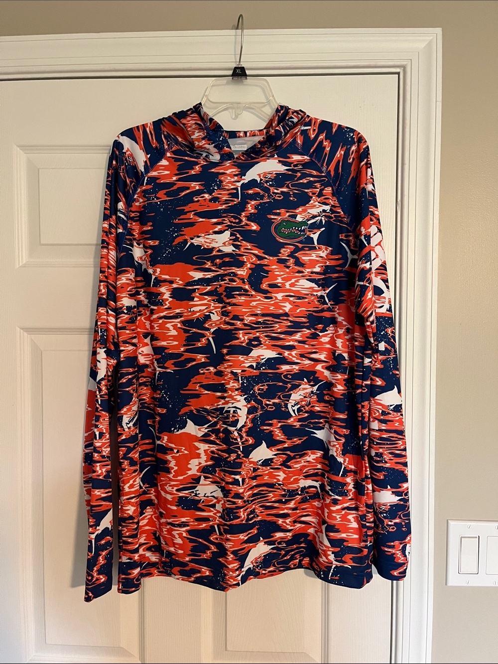 University of Florida Gators Hooded Performance Shirt - Navy & Orange